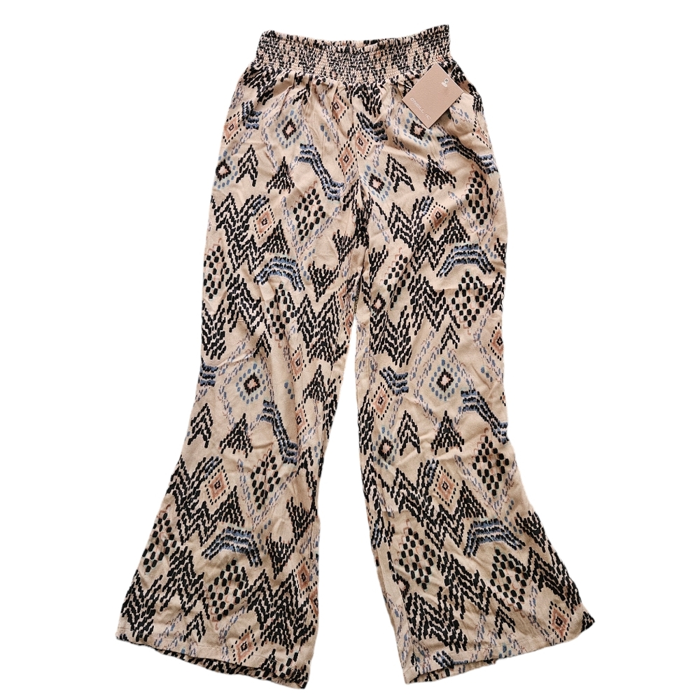 NWT O'Neill Tommie Palmer Geo Print Wide Leg Palazzo Woven Pants